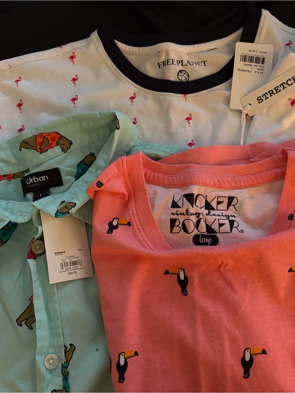 Lot of fun men’s summer shirts-  size large